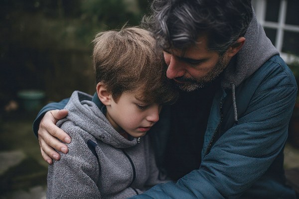 Parent-comforting-child-mental-health-issues